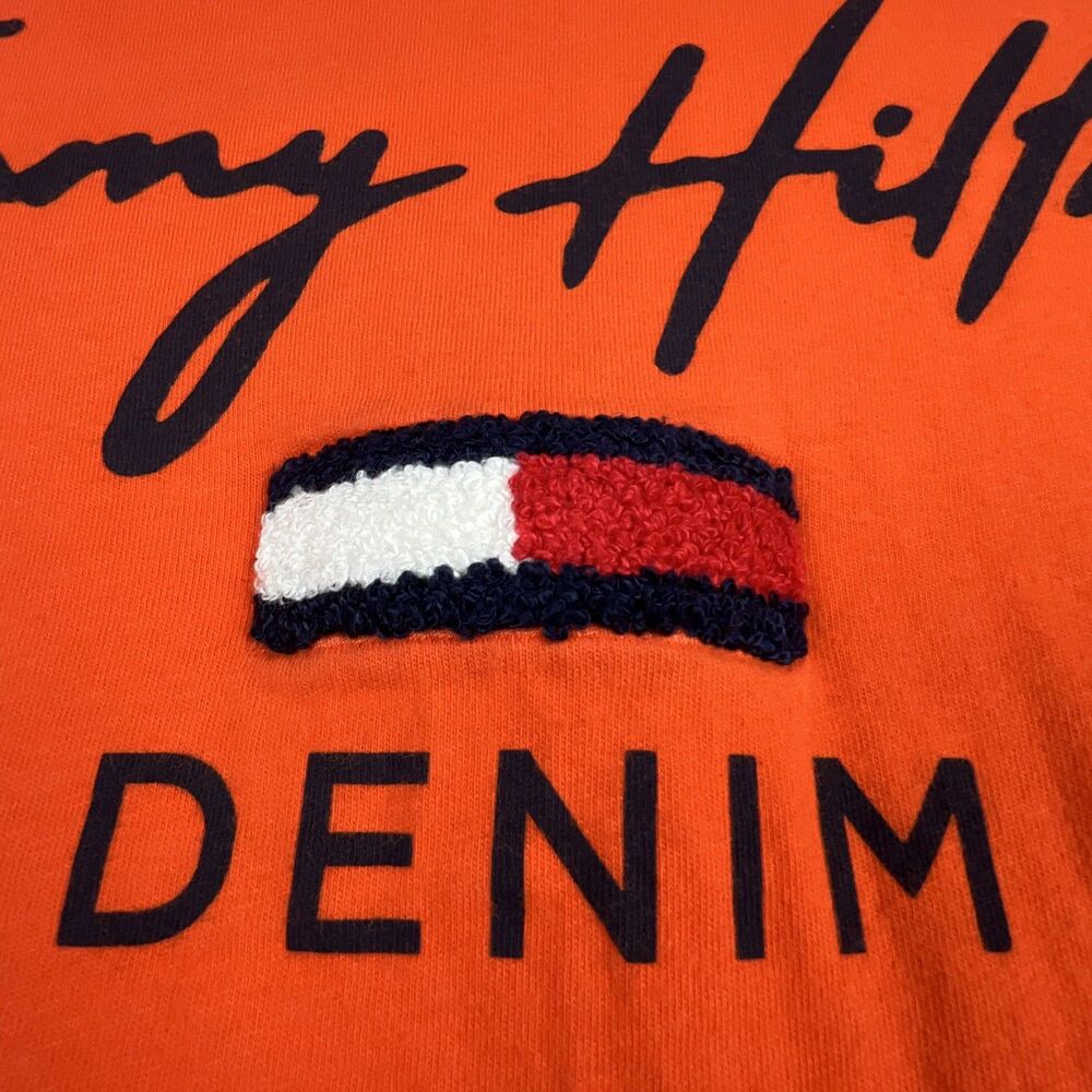 Tommy Hilfiger Denim Retro Flag Patch T-Shirt XL - Picture 2 of 8